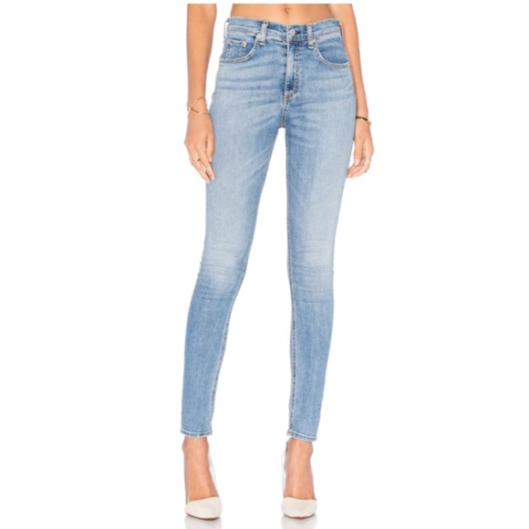 Rag & Bone High Waisted Skinny Jean in Freemont (timeless light wash) - Picture 7 of 7